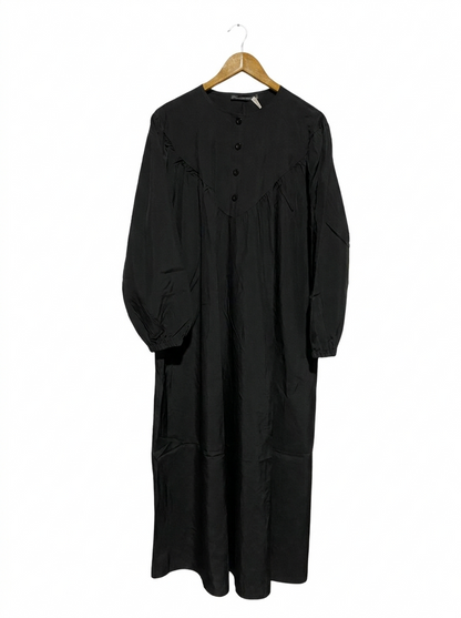 ZANZED |M| BUST 23| BLACK BUTTON-FRONT MAXI DRESS