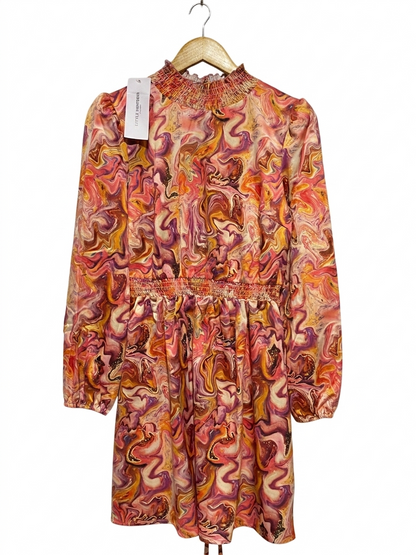 LITTLE MISTRESS |M| BUST 17| B21| ABSTRACT MARBLE PRINT DRESS