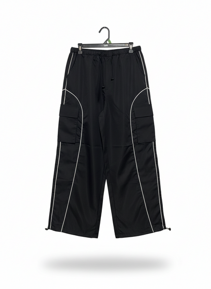 SHEIN |L| WAIST 30| Black Flap Pocket Piping Trouser