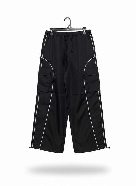 SHEIN |L| WAIST 30| Black Flap Pocket Piping Trouser