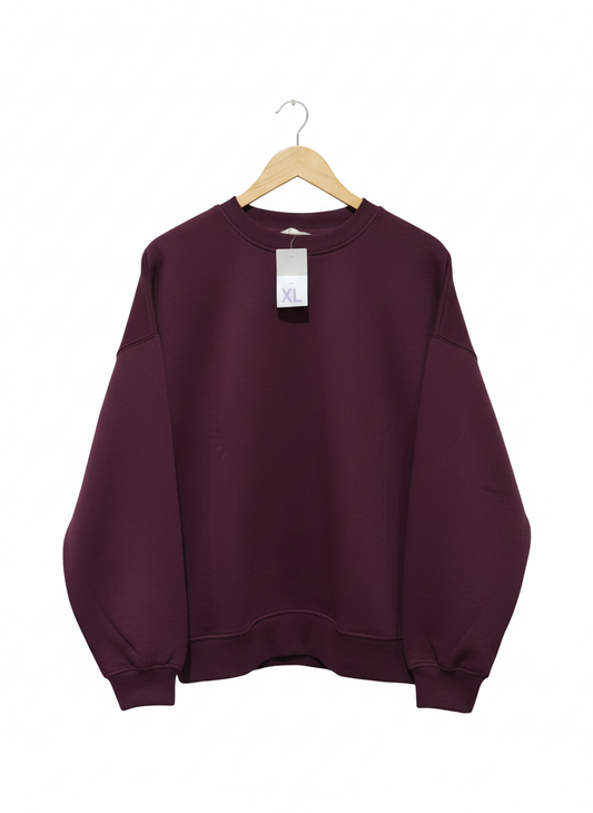 PRIMARK |L\XL|BUST 16|Women's Burgundy Drop Shoulder Jumper