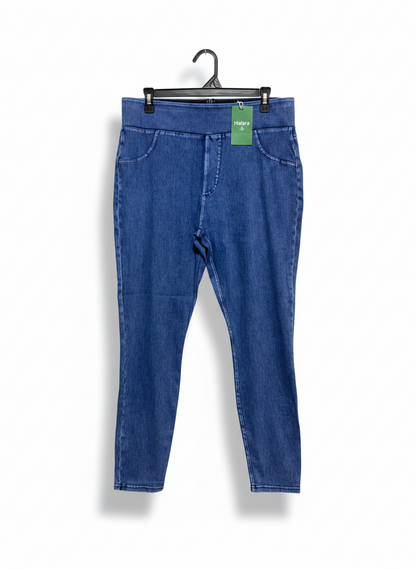 HALARA |XL| WAIST 32| MEDIUM WASH HIGH-WAISTED STRETCH DENIM JEGGINGS