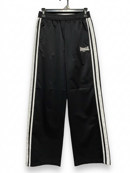 LONSDALE |M| WAIST 28| B7| CLASSIC STRIPED WIDE-LEG TRACK PANTS – BLACK/WHITE