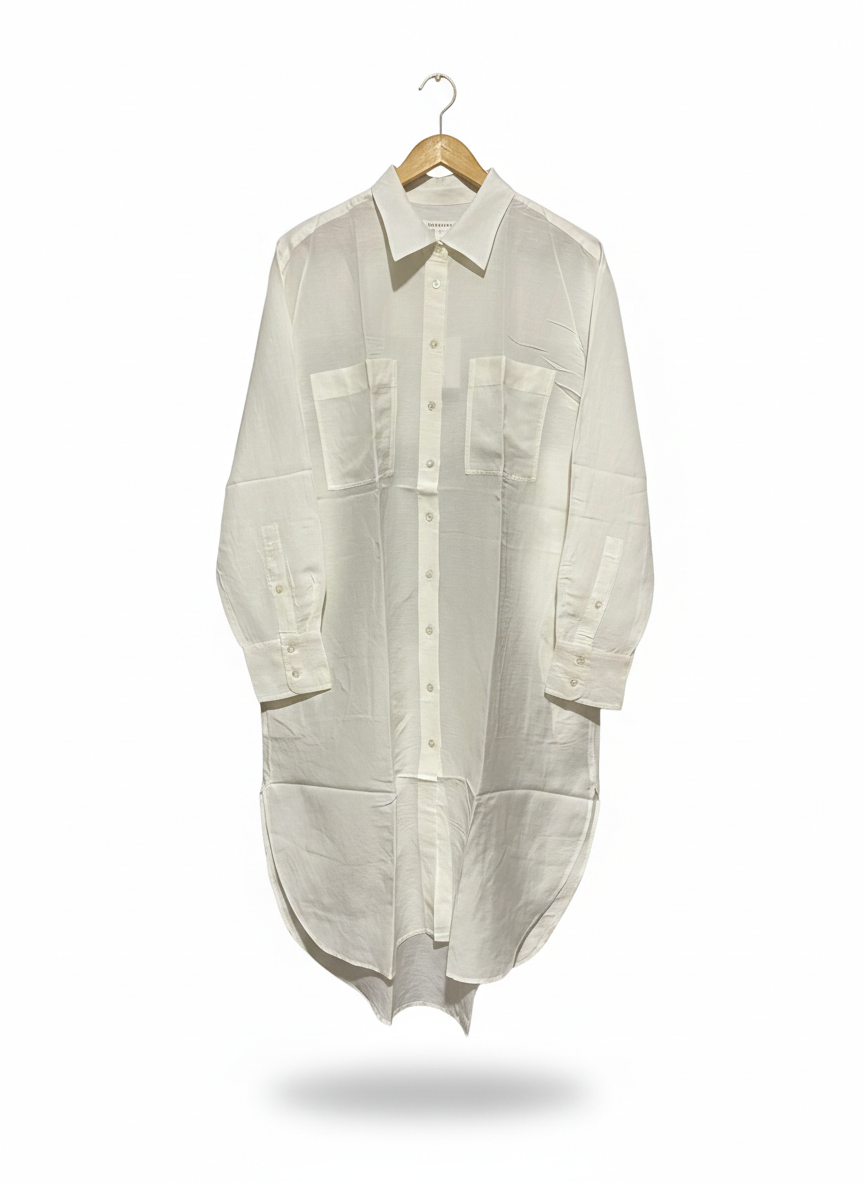 TRENERY |XL| BUST 23| WHITE OVERSIZED SHIRT DRESS
