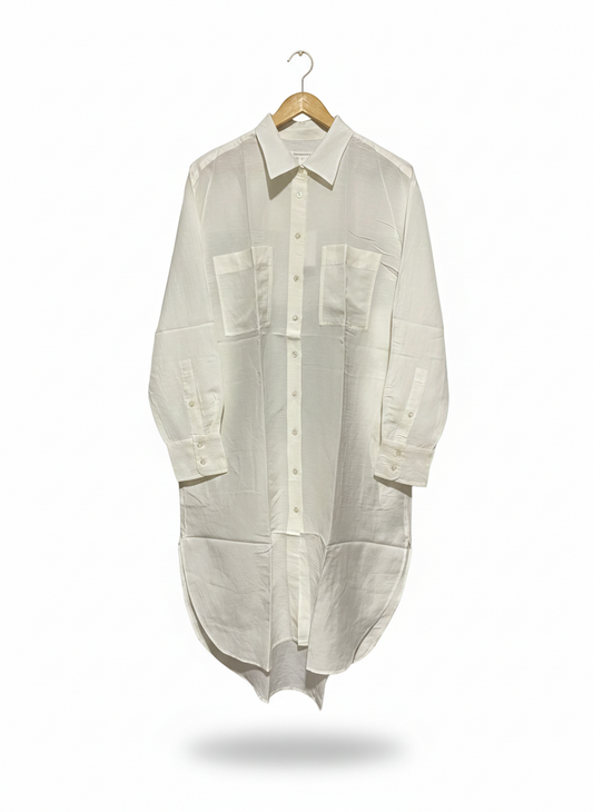 TRENERY |XL| BUST 23| WHITE OVERSIZED SHIRT DRESS