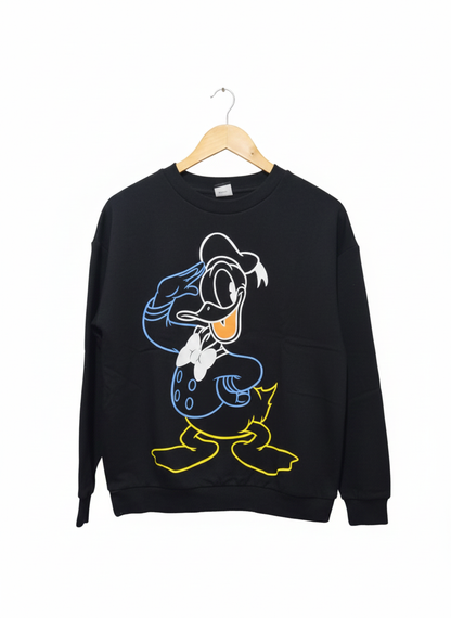 GEORGE DISNEY|S/M|BUST|Donald Duck Graphic Print Sweatshirt