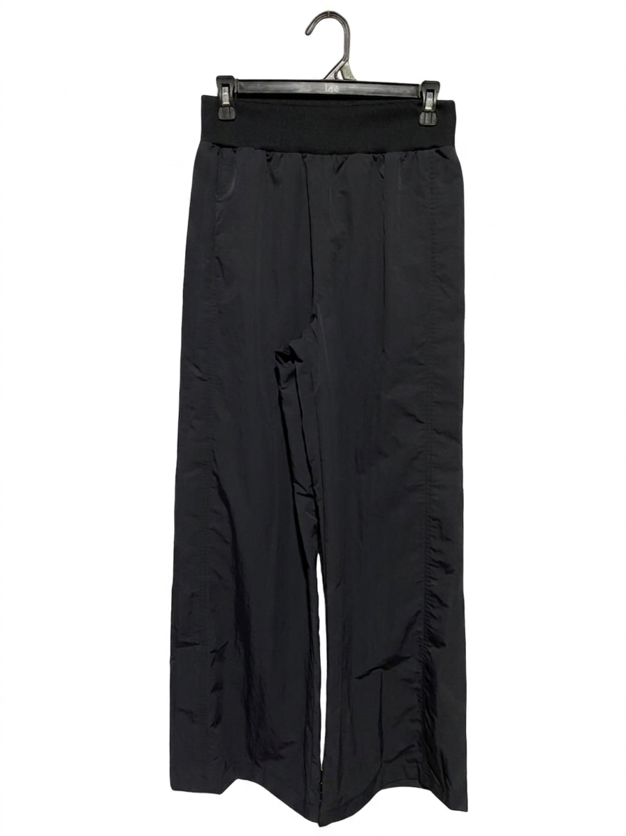 NIKE |S| WAIST 27| B27| WOMEN'S PREMIUM SOLID BLACK WIDE-LEG TRACK PANTS