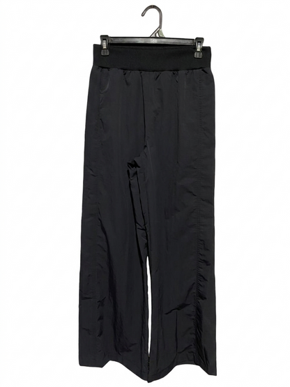 NIKE |S| WAIST 27| B27| WOMEN'S PREMIUM SOLID BLACK WIDE-LEG TRACK PANTS