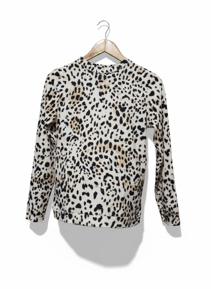 NEW LOOK Leopard Print Long Sleeve  Crew Neck Sweat Shirt W-16.5 / L-23