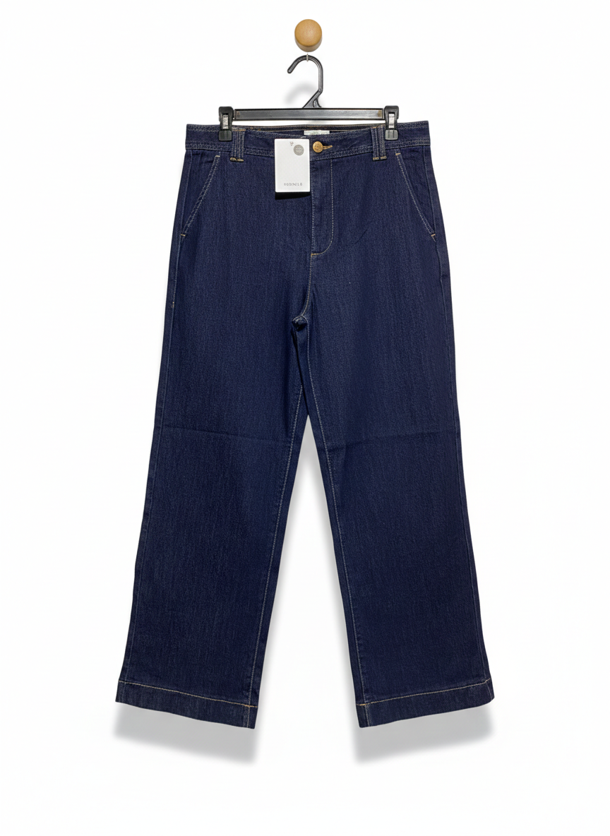 SUSSAN |XL| WAIST 33|B14|WOMEN’S HIGH-WAISTED WIDE-LEG JEANS - PREMIUM DARK INDIGO WASH