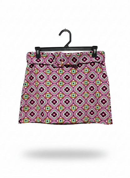 ZARA |L| WAIST 30| RETRO GEOMETRIC PRINT MINI SKIRT