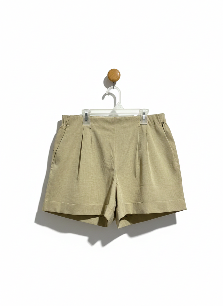 LULULEMON |L| WAIST 31| Women's Classic Pleated Khaki Shorts – High-Rise Tailored Chino Shorts