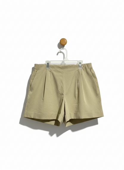 LULULEMON |L| WAIST 31| Women's Classic Pleated Khaki Shorts – High-Rise Tailored Chino Shorts