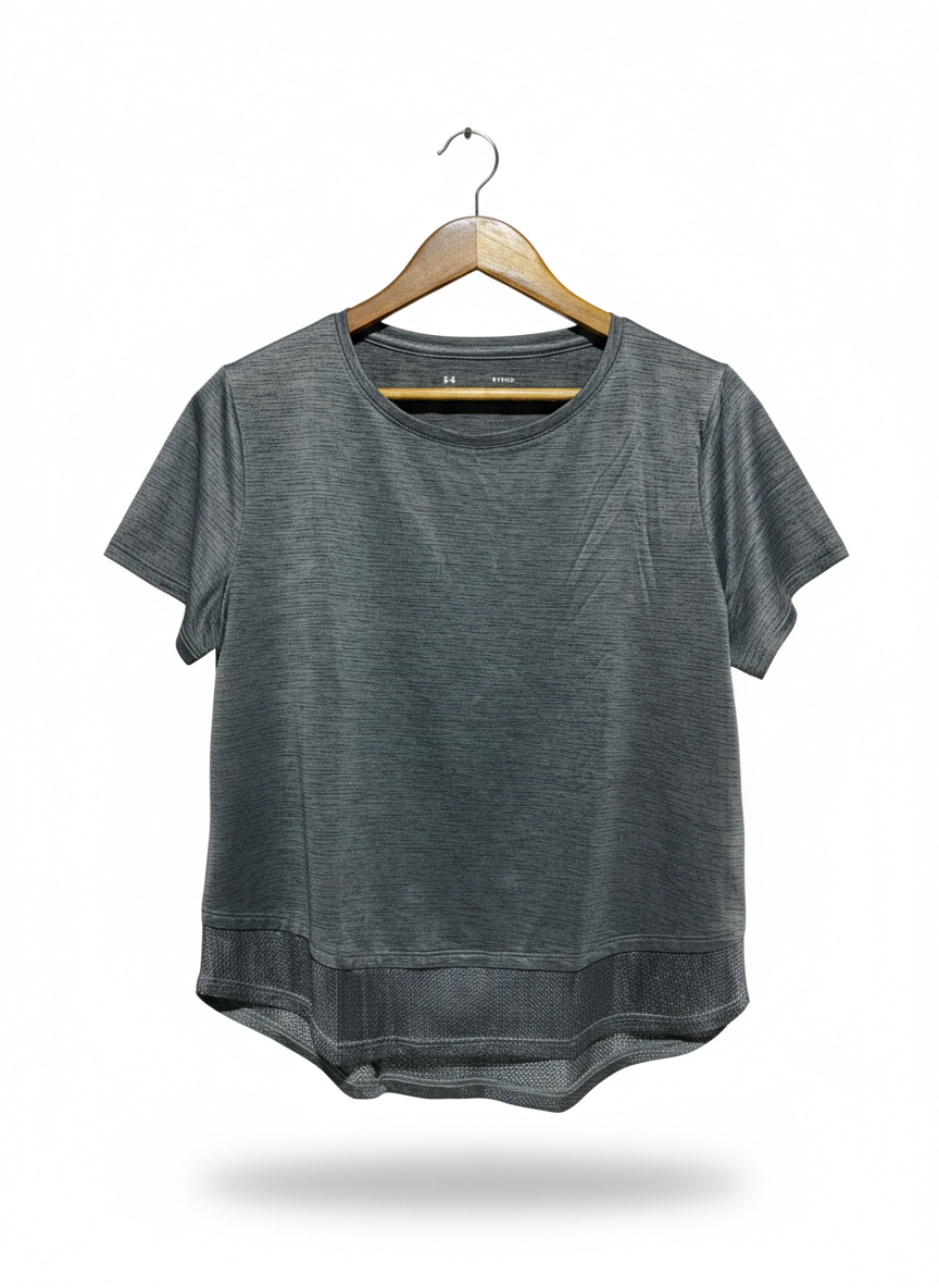 UNDER ARMOUR |L| BUST 20| GREY HEATHERED TRAINING TEE