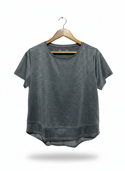 UNDER ARMOUR |L| BUST 20| GREY HEATHERED TRAINING TEE
