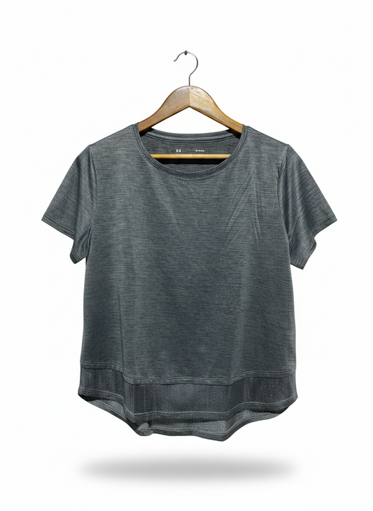 UNDER ARMOUR |L| BUST 20| GREY HEATHERED TRAINING TEE