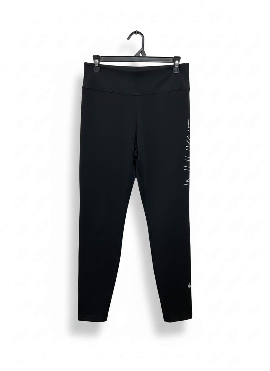 NIKE |XL| WAIST 34| BLACK HIGH-RISE ACTIVEWEAR TIGHTS WITH GRAPHIC LOGO