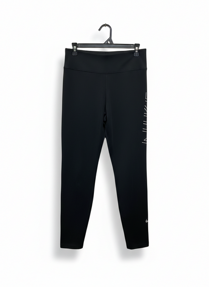 NIKE |XL| WAIST 34| BLACK HIGH-RISE ACTIVEWEAR TIGHTS WITH GRAPHIC LOGO
