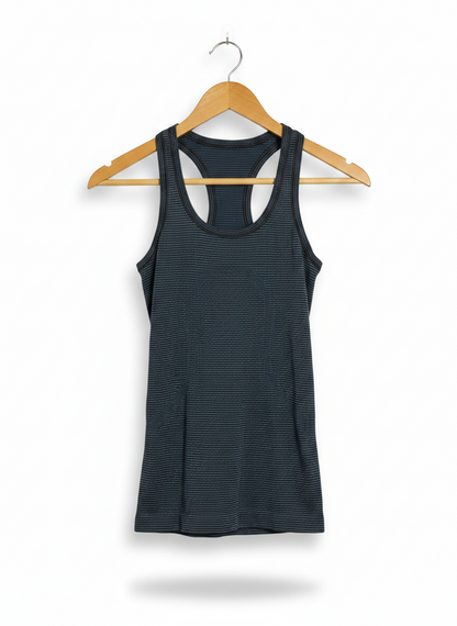 LULULEMON |XS| BUST 12| SWIFTLY TECH RACERBACK TANK TOP 2.0 - STRIPED GREY / BLACK