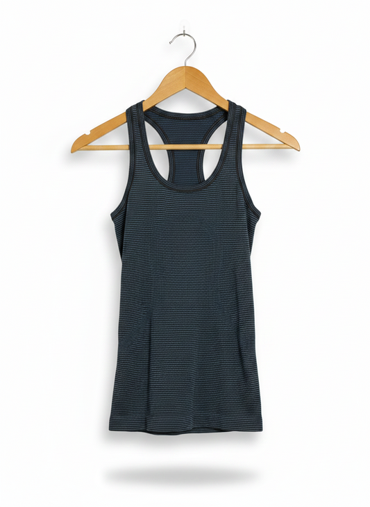 LULULEMON |XS| BUST 12| SWIFTLY TECH RACERBACK TANK TOP 2.0 - STRIPED GREY / BLACK