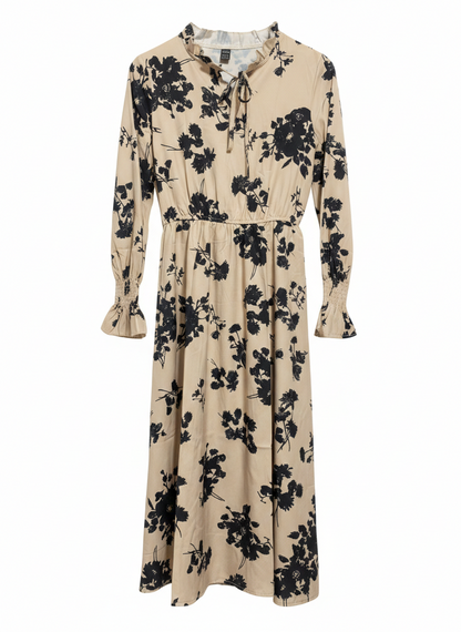 SHEIN |S| BUST 17| C6| VINTAGE-INSPIRED FLORAL MAXI DRESS