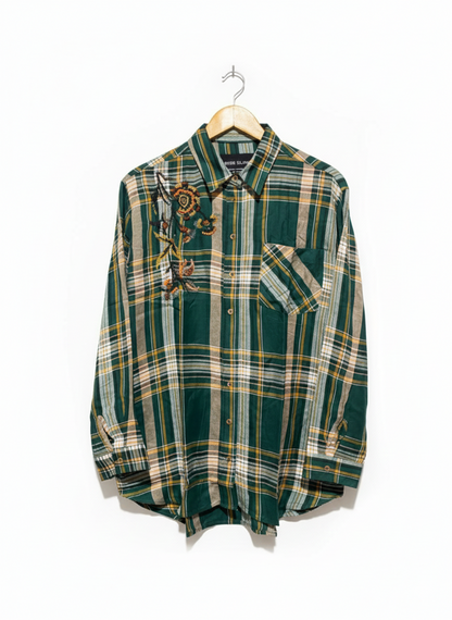 RIVER ISLAND |L\XL| BUST 23| Oversized Green Plaid Flannel Shirt