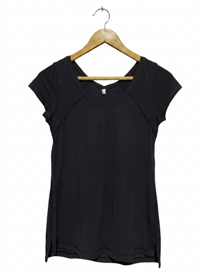LULULEMON |S| BUST 15| BLACK SWIFTLY TECH V-NECK SHORT SLEEVE T-SHIRT