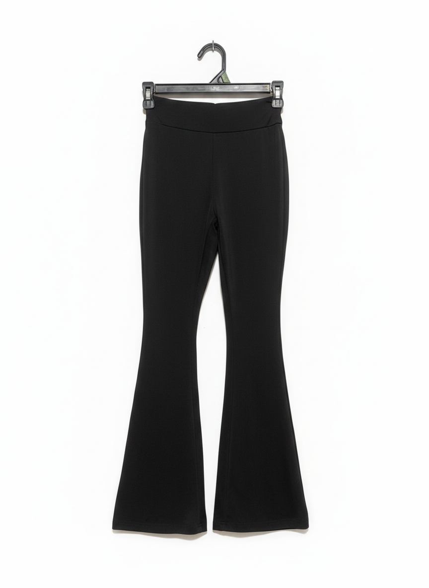 SHEIN |XS| WAIST 22| WOMEN'S HIGH-WAISTED FLARE YOGA PANTS - NOIR BLACK