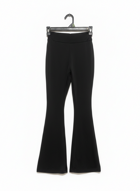 SHEIN |XS| WAIST 22| C8| WOMEN'S HIGH-WAISTED FLARE YOGA PANTS - NOIR BLACK