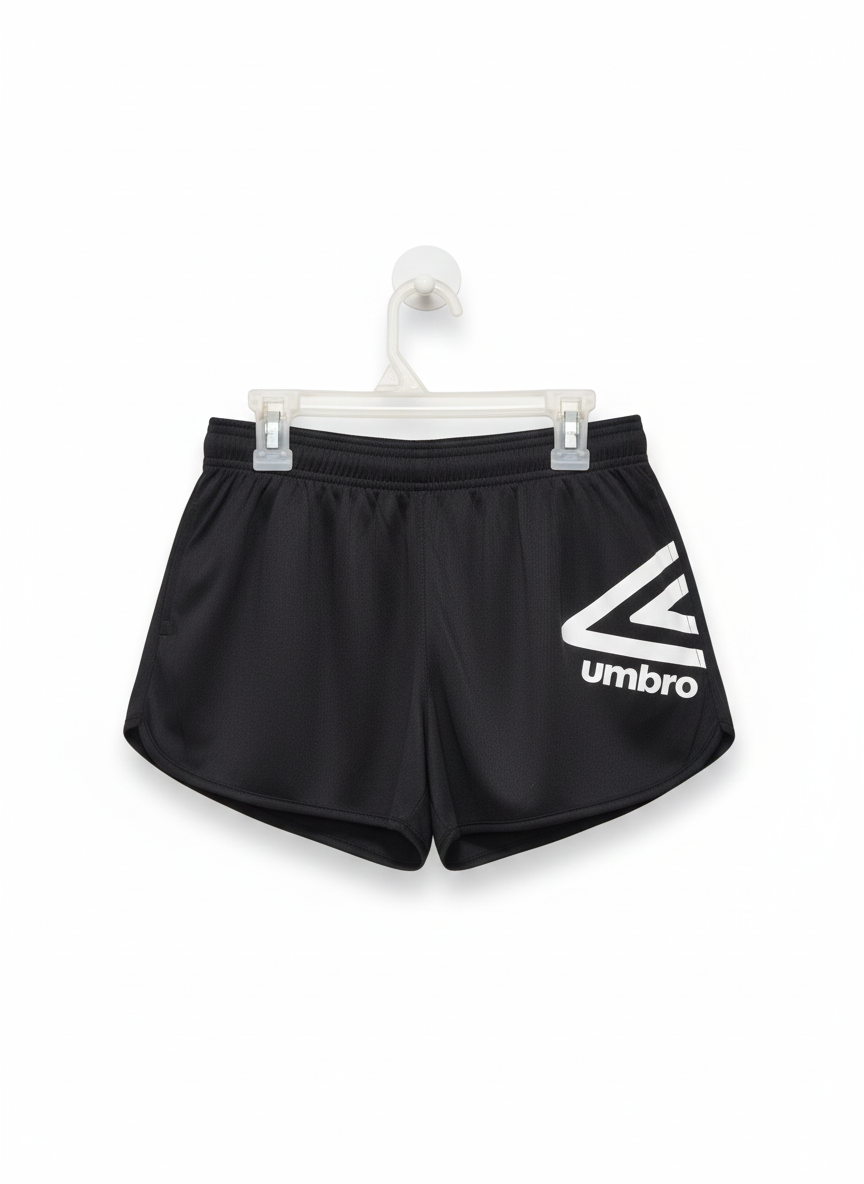 UMBRO|XS|WAIST 24|omen's Black 2-in-1 Training Shorts