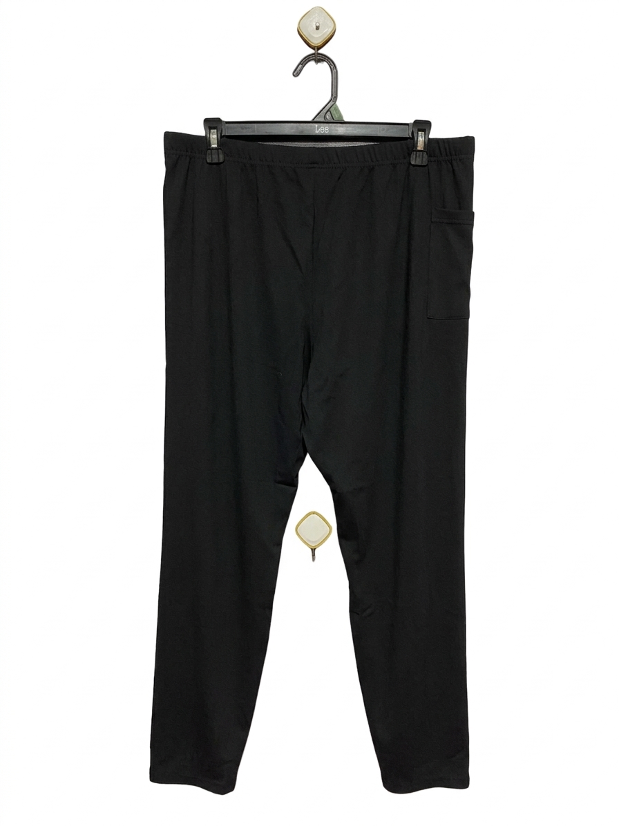 |XL| WAIST 34| B8| VERSATILE BLACK STRETCH COMFORT PANTS WITH SIDE POCKET