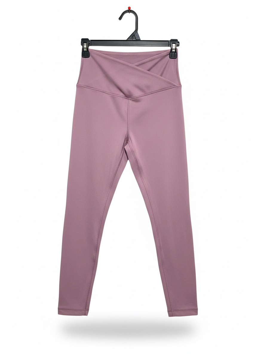 VICTORIA SECRET |S| WAIST 24| MAUVE CROSS-WAIST PERFORMANCE LEGGINGS
