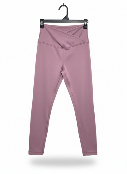 VICTORIA SECRET |S| WAIST 24| MAUVE CROSS-WAIST PERFORMANCE LEGGINGS
