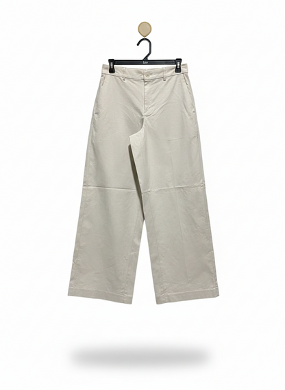 UNIQLO |S| WAIST 28| OFF-WHITE WIDE-LEG CHINO TROUSERS