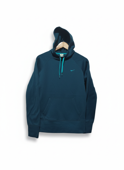 Nike Therma-Fit Hoodie Womens Size Small Blue Teal Active Pullover W-19.5 / L-26