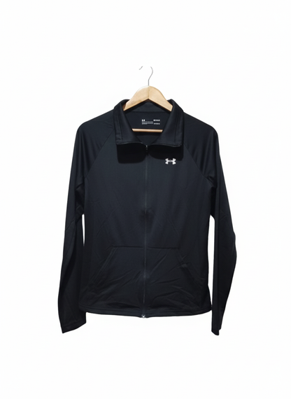 Under Armour Full Zip Jacket Womens  Tall Black Pockets W-19 /L-22