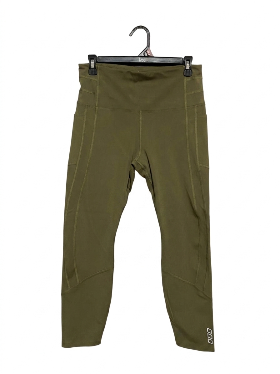 LORNA JANE |M| WAIST 28| B20| OLIVE GREEN 7/8 LEGGINGS – HIGH-RISE ACTIVEWEAR WITH POCKETS