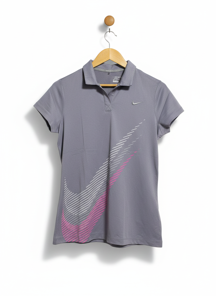NIKE GOLF |M| BUST 19| DRI-FIT CHARCOAL GREY PERFORMANCE POLO