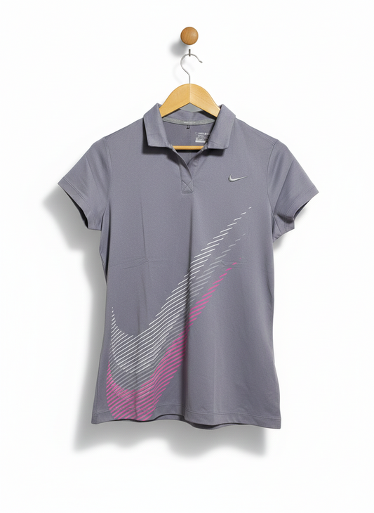 NIKE GOLF |M| BUST 19| DRI-FIT CHARCOAL GREY PERFORMANCE POLO