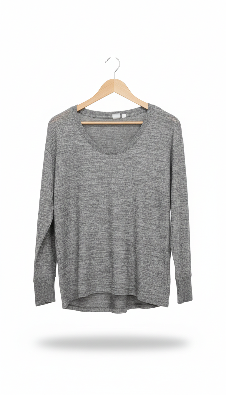 Gap Heather Grey Long Sleeve Softspun Tunic Top