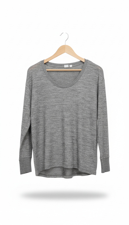 Gap Heather Grey Long Sleeve Softspun Tunic Top