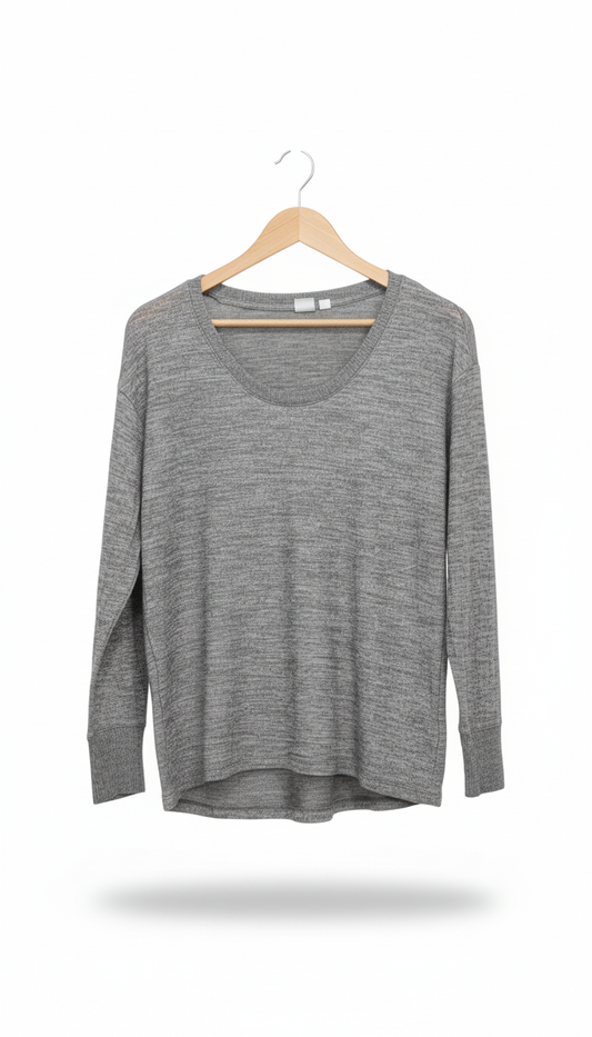 Gap Heather Grey Long Sleeve Softspun Tunic Top