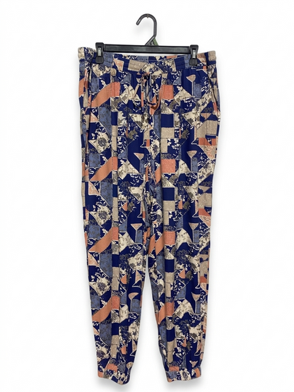 TU WOMAN |XL| WAIST 34| B9| VIBRANT GEOMETRIC PRINT JOGGER TROUSERS