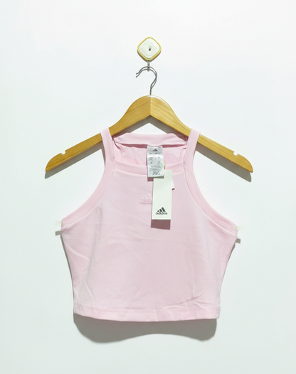 ADIDAS |M| BUST 15| PALE PINK ADIDAS HALTER CROP TOP