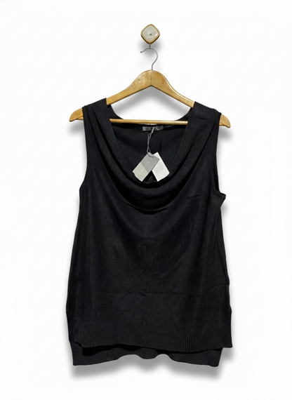 KATIES |M| BUST 18| Black Sleeveless Cowl Neck Top
