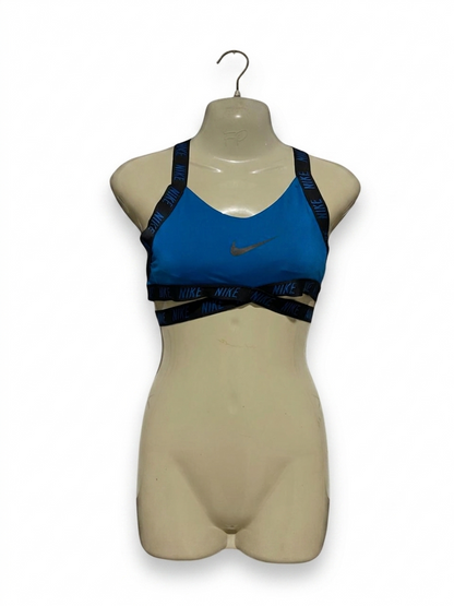 NIKE |S| BUST 13| B26| BLUE INDY STRAPPY CROSS-FRONT SPORTS BRA