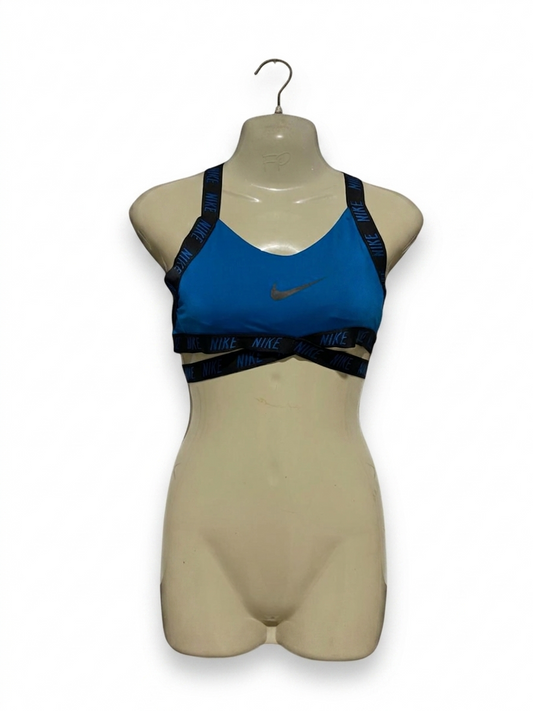 NIKE |S| BUST 13| B26| BLUE INDY STRAPPY CROSS-FRONT SPORTS BRA