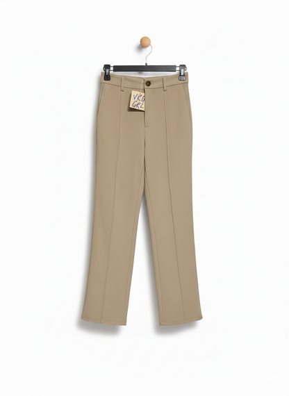 VRG GRL |M| WAIST 26| TAILORED BEIGE STRAIGHT-LEG PANTS