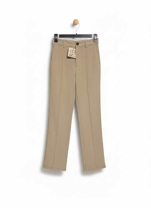 VRG GRL |M| WAIST 26| TAILORED BEIGE STRAIGHT-LEG PANTS