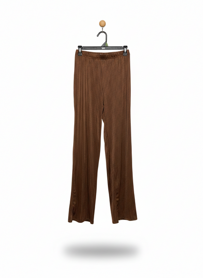 COTTON ON |S| WAIST 26| BRONZE PLISSÉ WIDE-LEG TROUSERS
